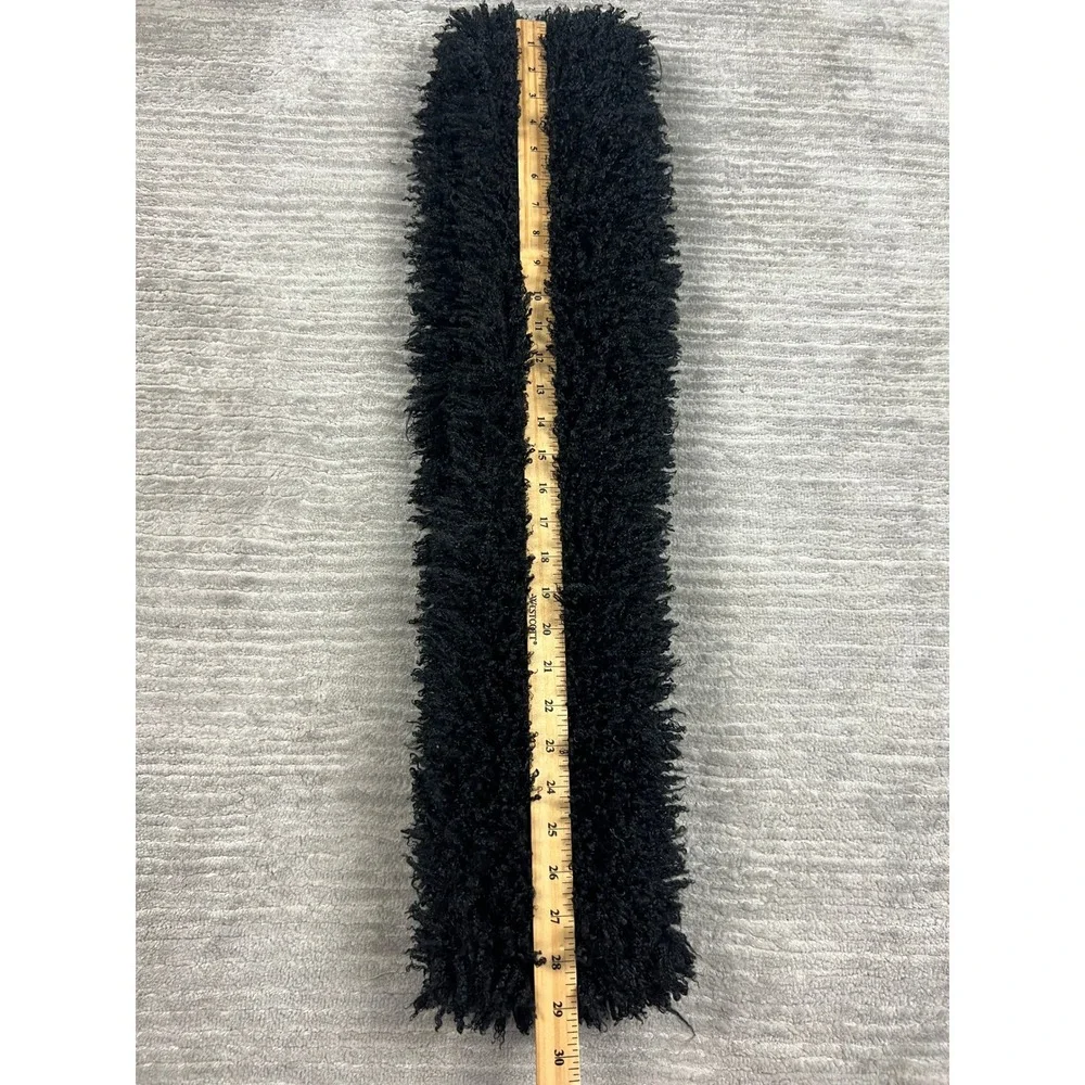 Betsey Johnson Scarf Womens OS Black Faux Fur Shaggy Infinity Loop Winter Cozy